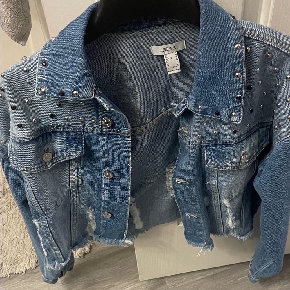 Forever 21 Studded Denim Jacket